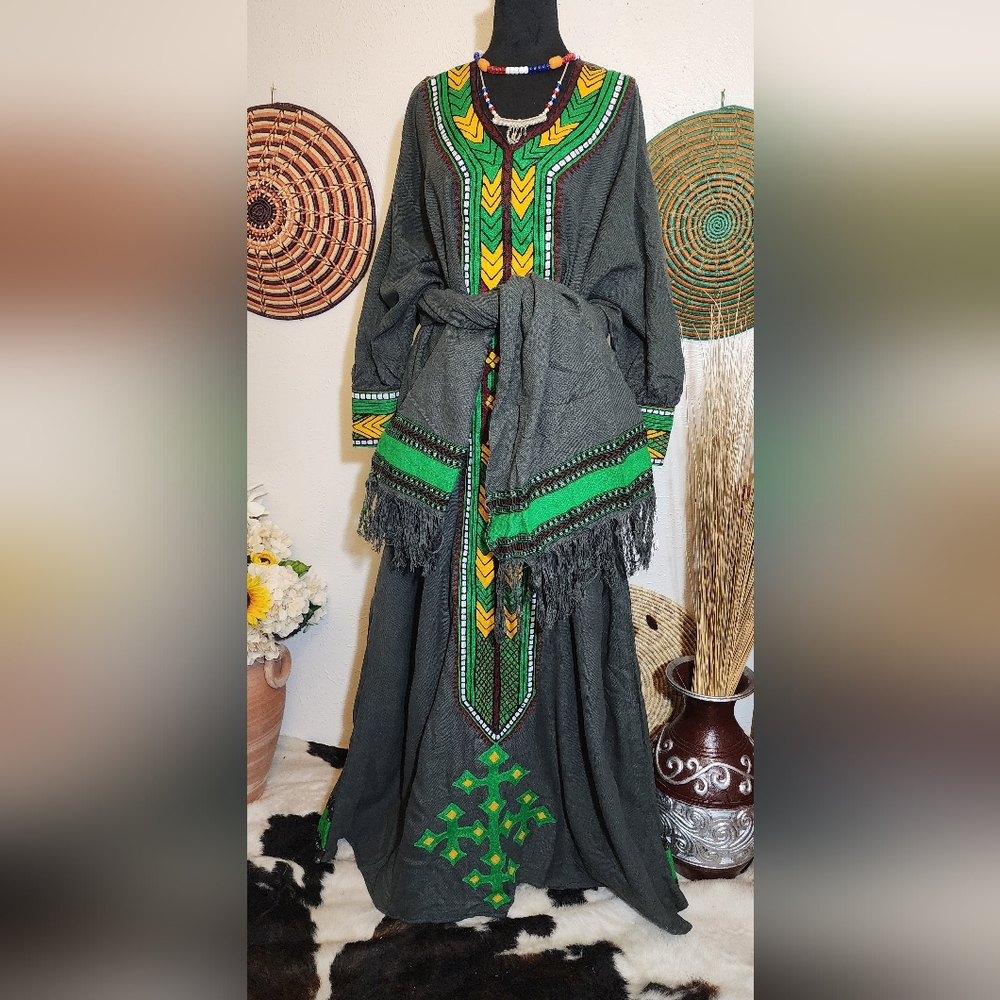 Ethiopian eritrean traditional dress wollo